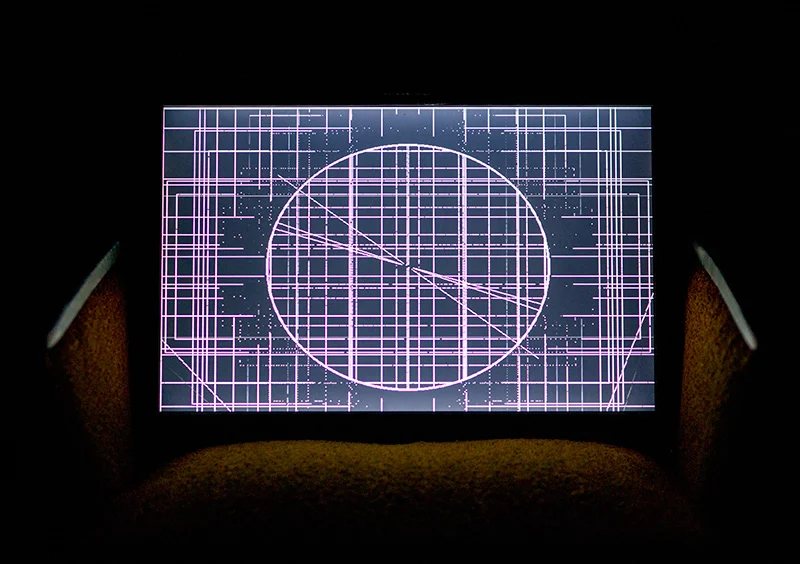 Layered lines and geometric forms generated by DIVISYNO.